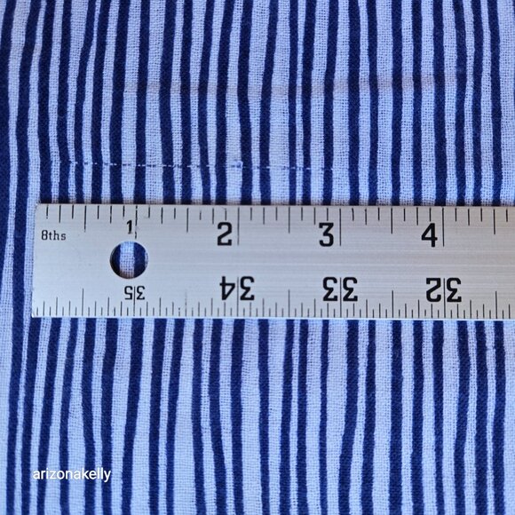 J. McLaughlin Wool Scarf Lightweight Blue Stripe - Picture 13 of 14